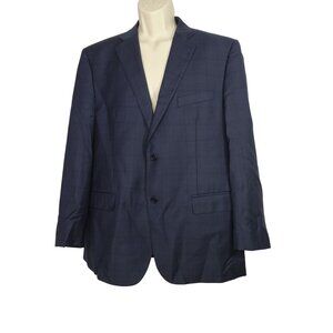 Ermenegildo Zegna Traveler Blue Wool Blazer Jacket Men Size 44 5362 FLAW